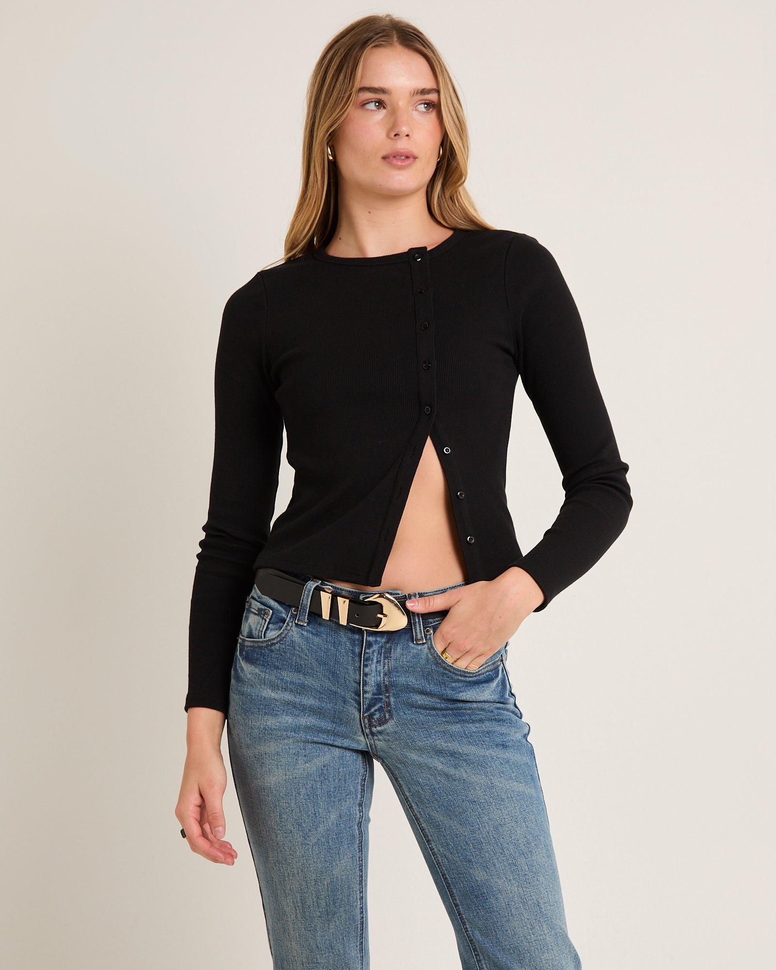 1-112991.jpg Maddy Button Asymmetric Top - Image 1