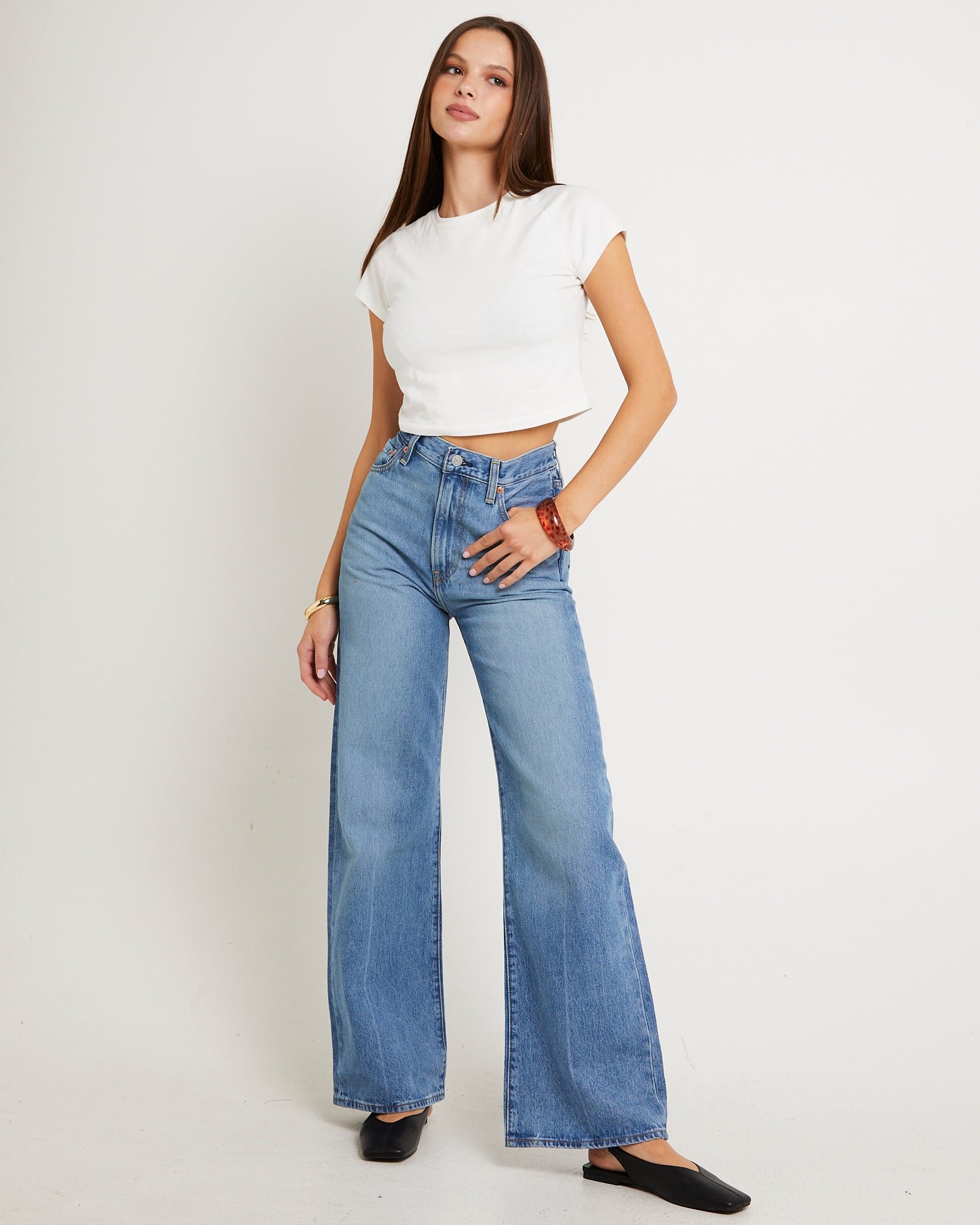 1-124646_70d9d2d0-0756-44a8-a17a-5811e1cbcfa9.jpg Ribcage Wide Leg Denim Jeans - Image 1