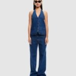 Hills Halter Denim Top