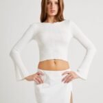 Hally Boat Neck Long Sleeve Knit Top