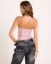 Candy Stripe Bandeau Top - Image 2