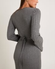 Sophie Long Sleeve Rib Knit Dress - Image 5